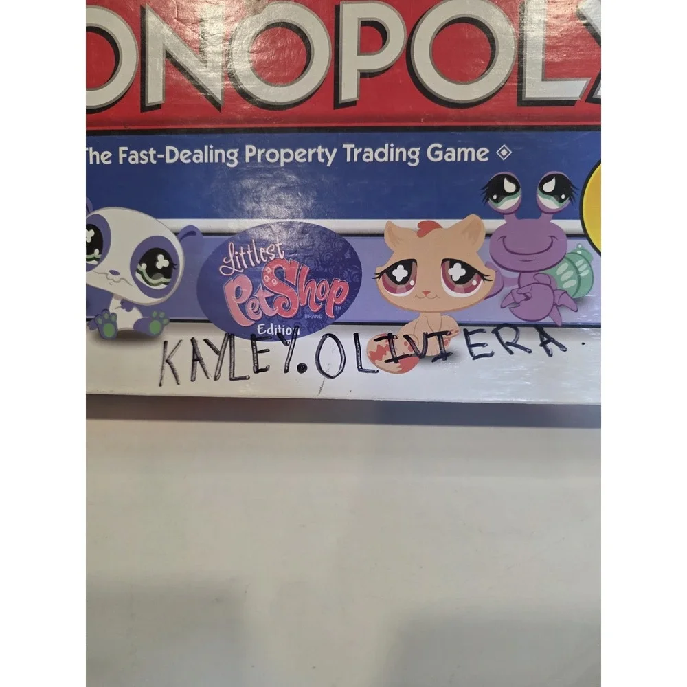 Monopoly Littlest Pet Shop Edition Board Game Parker Brothers NO PETS - Read